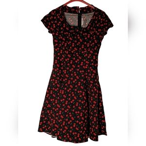 Cherry pattern pin-up style dress in medium